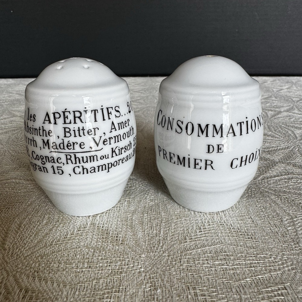 Pillivuyt Brasserie France Salt & Pepper Shakers